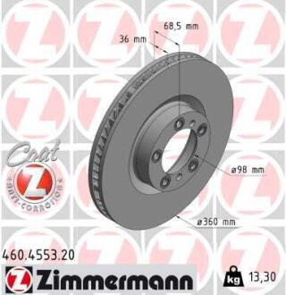 Диск гальмівний ZIMMERMANN 460.4553.20