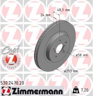 Гальмівний диск ZIMMERMANN 530.2470.20