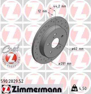 Гальмівний диск ZIMMERMANN 590.2829.52