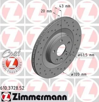 Диск гальмівний SPORT Z ZIMMERMANN 610372852