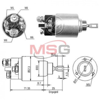 Реле втягуюче стартера ZM ZM378
