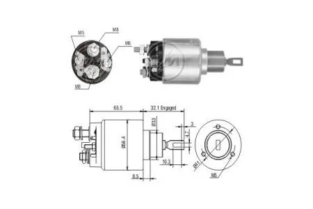 Реле втягуюче стартера ZM ZM475